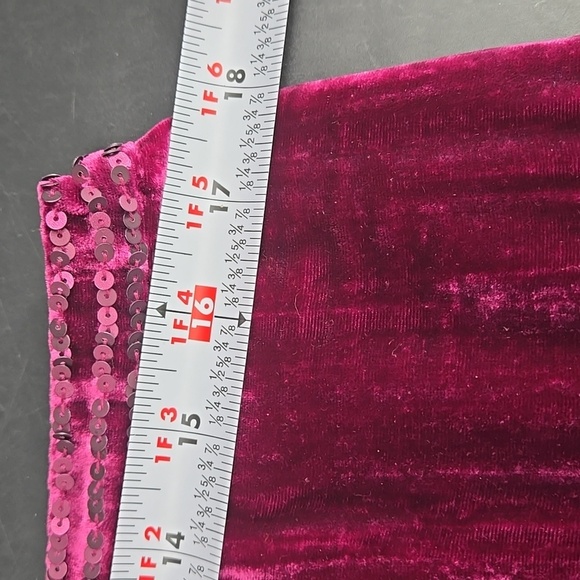 Burgundy Velvet Skirt 12 - Picture 7 of 9